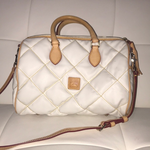 Dooney & Bourke Handbags - Dooney & Bourke white quilted satchel crossbody
